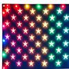 Flaga Amerykańska LED, 3x5 FT Wodoodporna Zewnętrzna Patriotyczna Flaga z Wielokolorowymi Lampkami LED na 4 Lipca, Dzień Pamięci, Dzień Weteranów Dekoracje