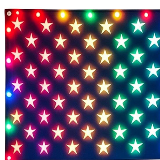 Flaga Amerykańska LED, 3x5 FT Wodoodporna Zewnętrzna Patriotyczna Flaga z Wielokolorowymi Lampkami LED na 4 Lipca, Dzień Pamięci, Dzień Weteranów Dekoracje