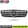 For Benz CL18DChrome Black Sport Style Front Racing Grille With 3D Star Emblem Logo For Mercedes Benz C-Class W203 2001-07 C200 C240 C320 C350