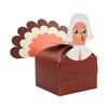 Packung mit 12 Geschenkboxen aus Papier mit Thanksgiving-Truthahn-Motiv für Feiertags-Partydekorationen und DIY-Bastelarbeiten