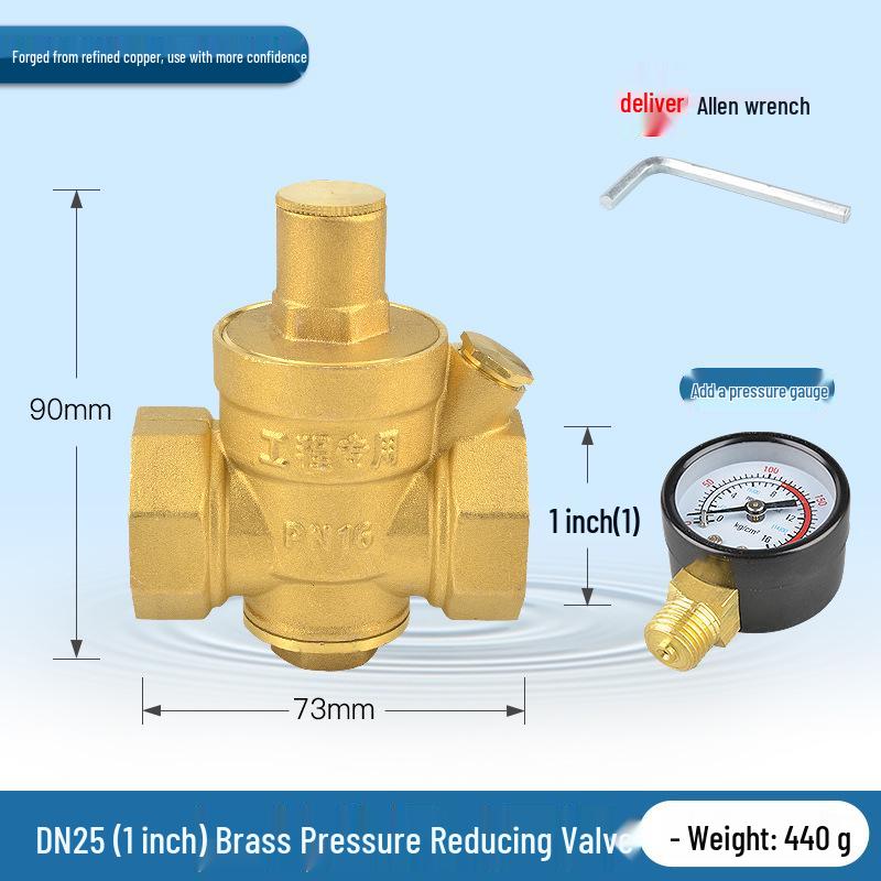 Adjustable Brass Water Pressure Reducing Valve for Heaters & Purifiers