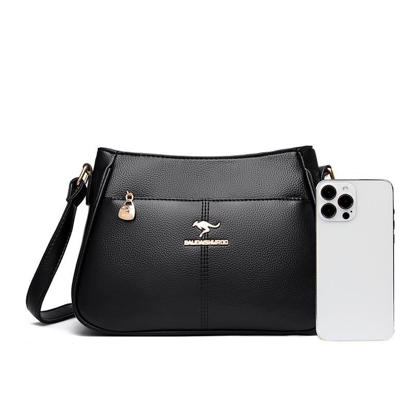 Geantă crossbody la modă pentru femei, geantă de umăr casual retro, textură din piele moale, simplitate la modă pentru femei, trend european retro