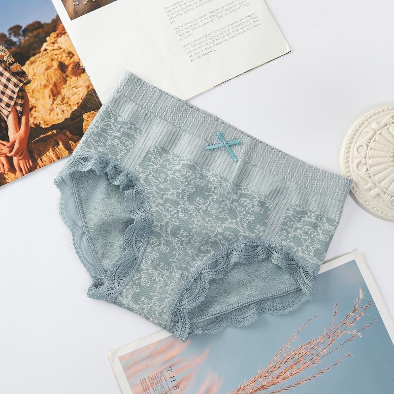 

Женские трусы-брифы со средней посадкой из бесшовного кружева Graphene Tummy Lifting One Size зелёный