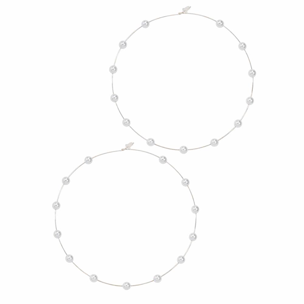 Bluelans Earrings Hoop Jewelry Beaded Big Charm Gift Earrings Statement Women