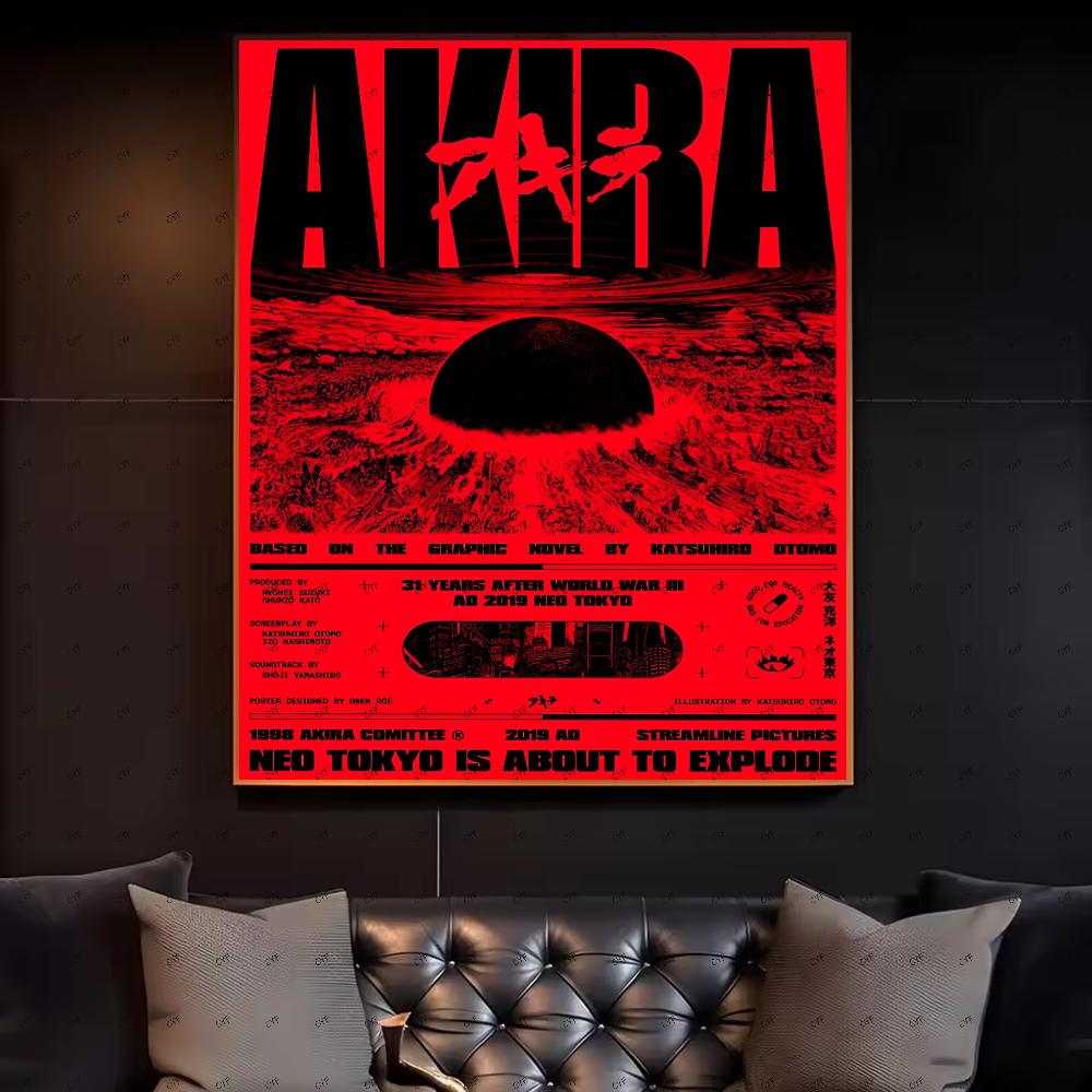 1PC Anime A-Akira Poster HD Art Sticky Wall Waterproof Home Living Room Bedroom Bar Aesthetic Decoration