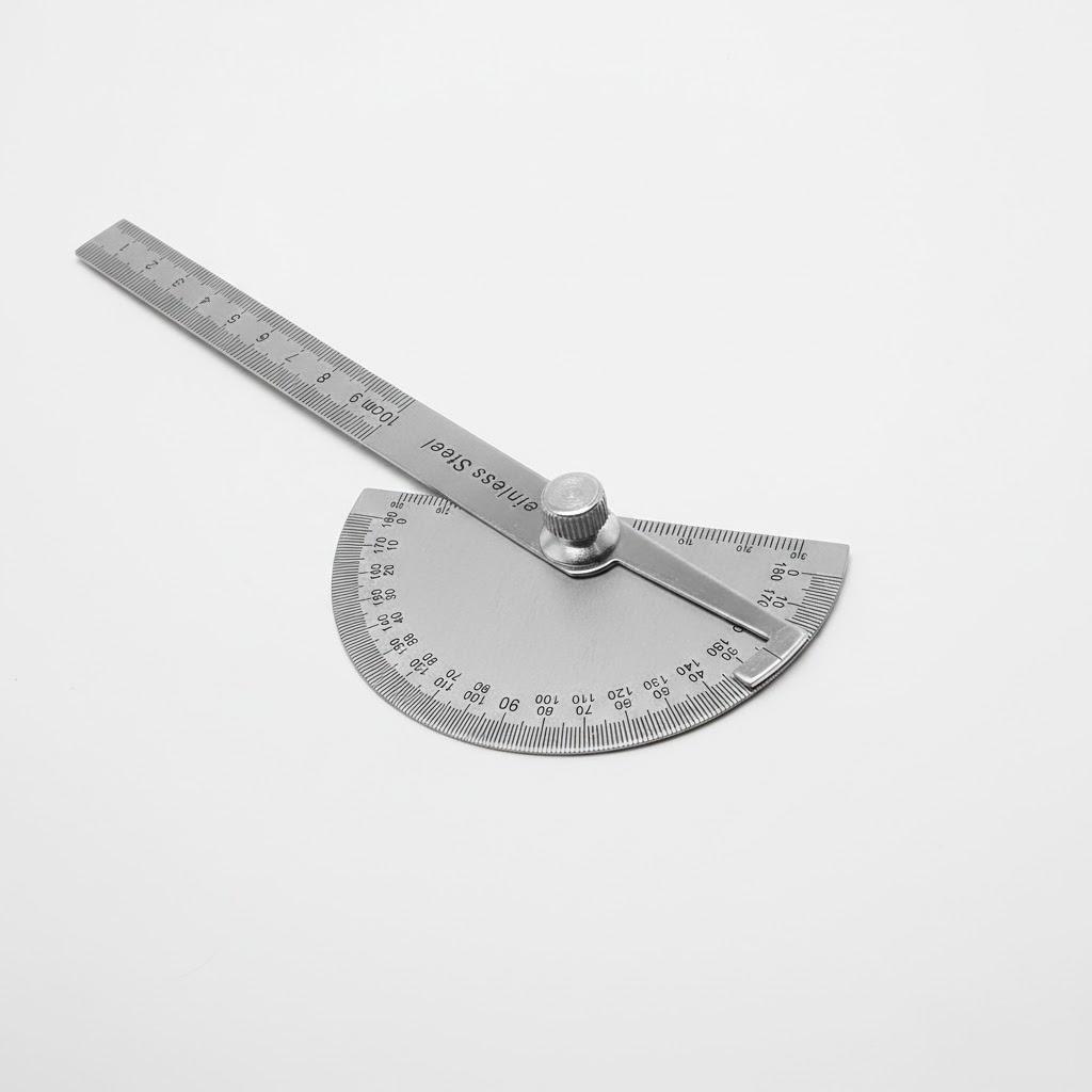 

Round Head Stainless Steel Angle Protractors 180 Degree Angle Finders Measure Tool for Office School Homework срібний