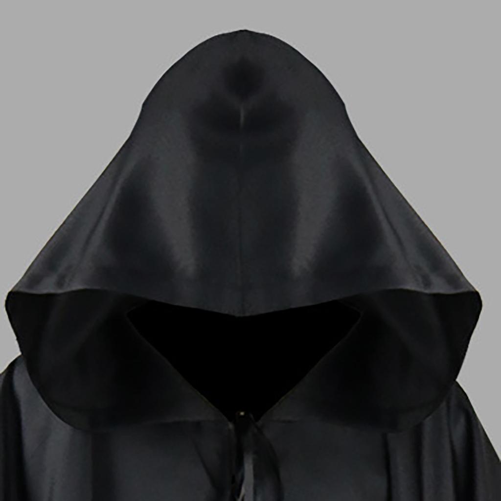 Męskie i damskie kostiumy na Halloween Ponury płaszcz z kapturem peleryny kurtka długi płaszcz