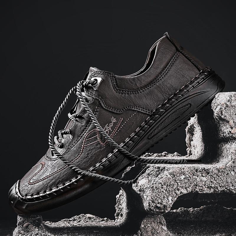 Ретро мужская обувь повседневные дышащие кроссовки мужские мокасины ручной работы — фото 3