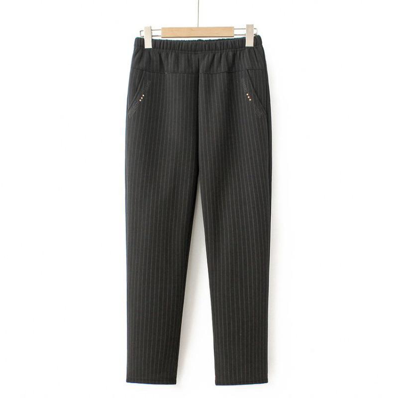 Women's High-Waist Pants Straight-Leg Trousers Elastic Waist Sweatpants with Pockets