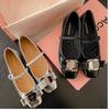 Super Soft~ Leather Mary Jane Shoes Square Head Bow Ballet Shoes Super Soft Lambskin Single Shoes 2025 Spring