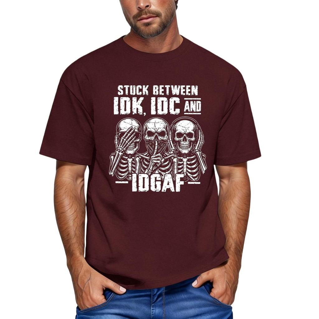 Men's Funny Graphic T-Shirt Neck Short Sleeve Novelty Top