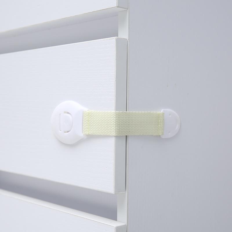 

1pc Colored Webbing Multifunctional Safety Locks Children Anti-opening Cabinet Safe Lock Anti-clip Hand Door Lock Fixing Clips бежевый