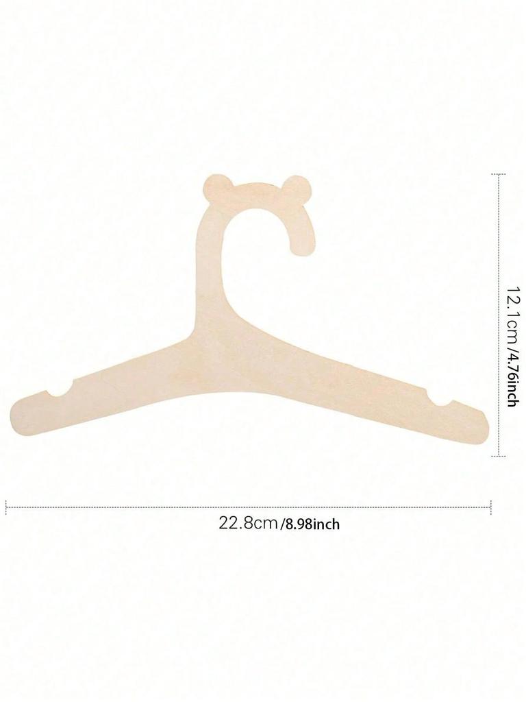 5/10pcs Wooden Hangers for Children, Wooden Hangers for Children and Babies, Used for Clothes and Pants, Baby Shower.