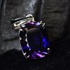 Natural Purple Sapphire Pendant 26.30 ct Cushion 925 Sterling Silver September Birthday Birthstone