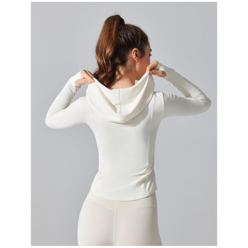 Dámský Slim Fit sportovní top s kapucí proti slunci