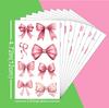Cute Cartoon Children's Pink Bow Temporary Tattoo Sticker Bow Ribbon Tattoo Sticker