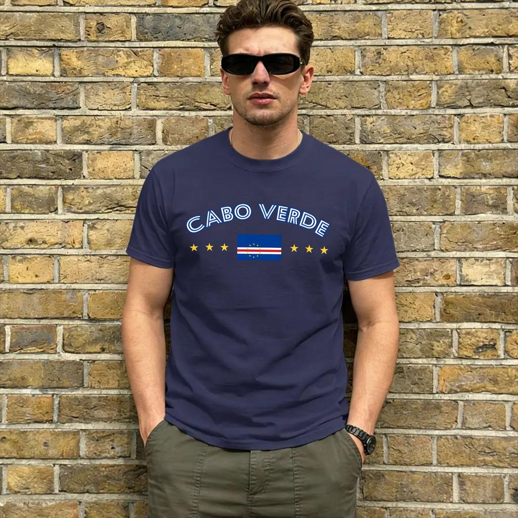 Cape Verde T Shirt Unisexs Pure Cotton Vintage TShirt O Neck Tee Shirt Short Sleeve Clothes Birthday Gift