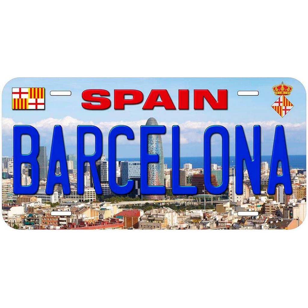 Vintage Metal Tin Sign Rome License Plates Wall Art Decoration for Cafe Bar Garage