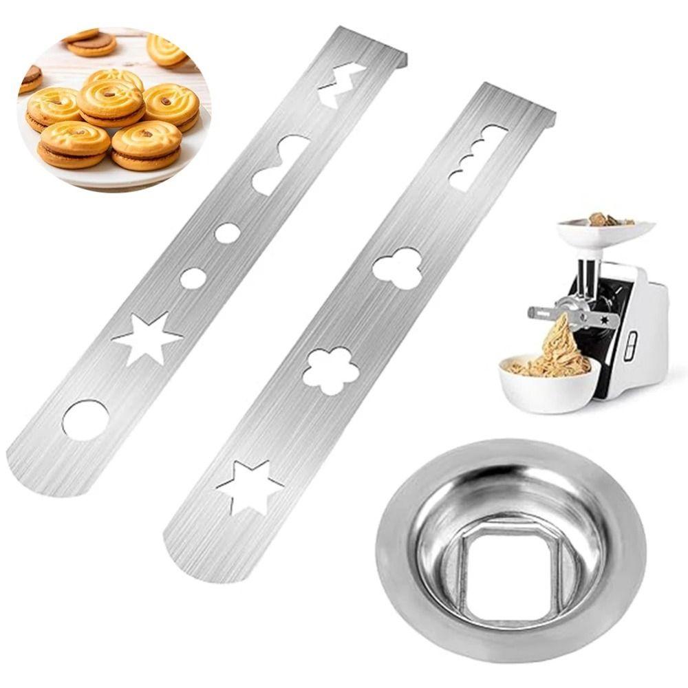 

3Pcs Connection Ring Cookie Maker Attachment Pastry DIY Pastry Attachment Size 5 Meat Grinder 3pcs/set