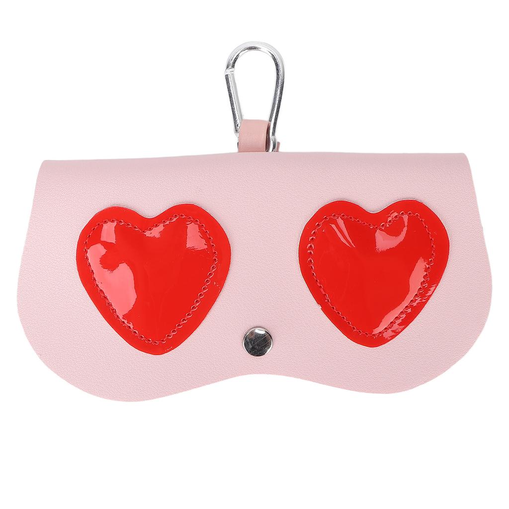 Glasses Bag Cute Fashion Pink Red Love Pattern Portable Glasses Storage Decoration Bag