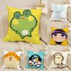 Linen Cushion Covers For Decorative Sofa Home Pillows Case Car Chair Pillows Cases Fantasy Cartoon Colorful Animal Patterns