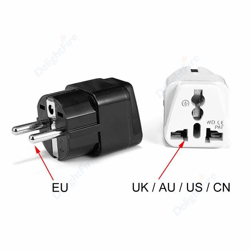 EU Stecker Adapter Steckdose US Zu EU Euro Spanien Frankreich Korea Reiseadapter Stromwandler Elektrische Steckdose Euro Steckdosen Adapter