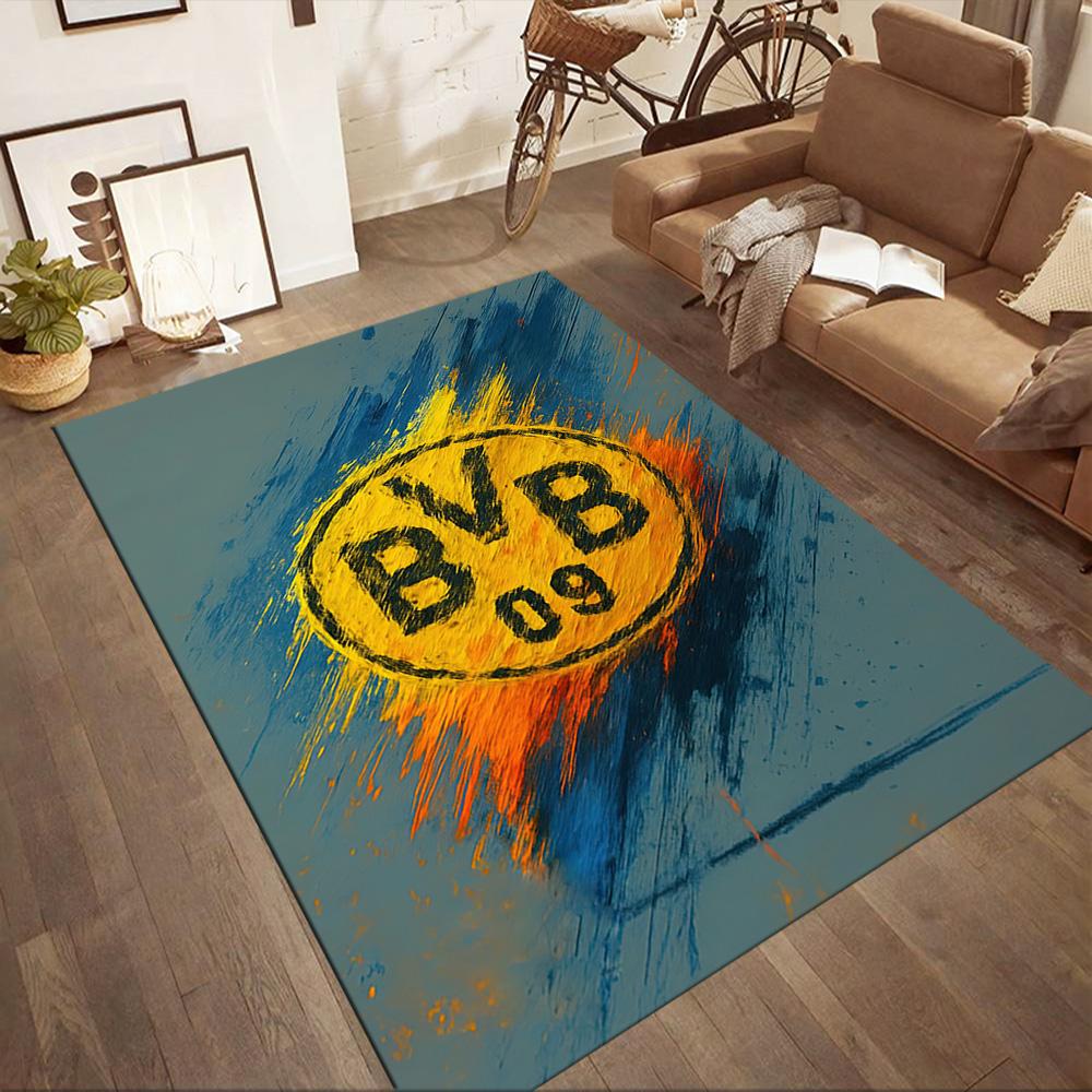 Borussia Dortmund Floor Mat Design For Foyer Outdoor Study Room Playrooms Antislip Carpet Anime Office Decor Wedding Party Gift