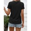New Women's Fashionable Women's Clothing, Vintage Style, Highway 66 Positioning Print V-neck Short Sleeve