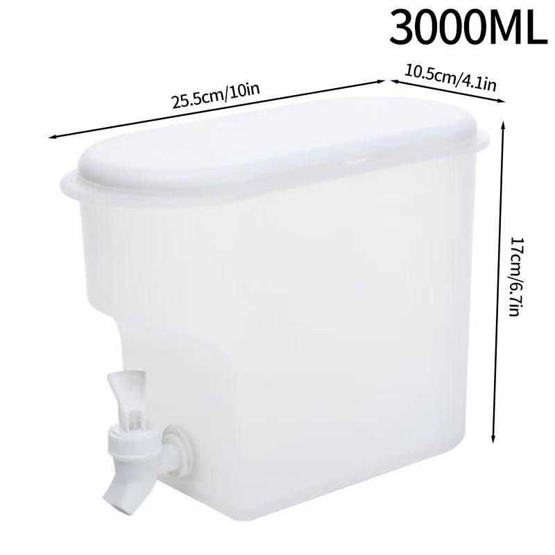 3L Cold Water Pitcher Large Capacity Cold Kettle with Faucet Iced Beverage Dispenser Kitchen Refrigerator Juice Accessories