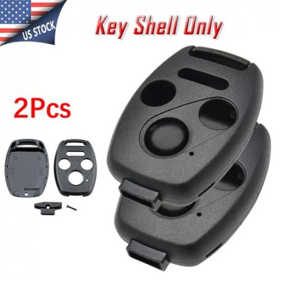 

Xukey 2x Key Replacement Repair Kit For Honda Accord CR-V Remote Case Fob Shell