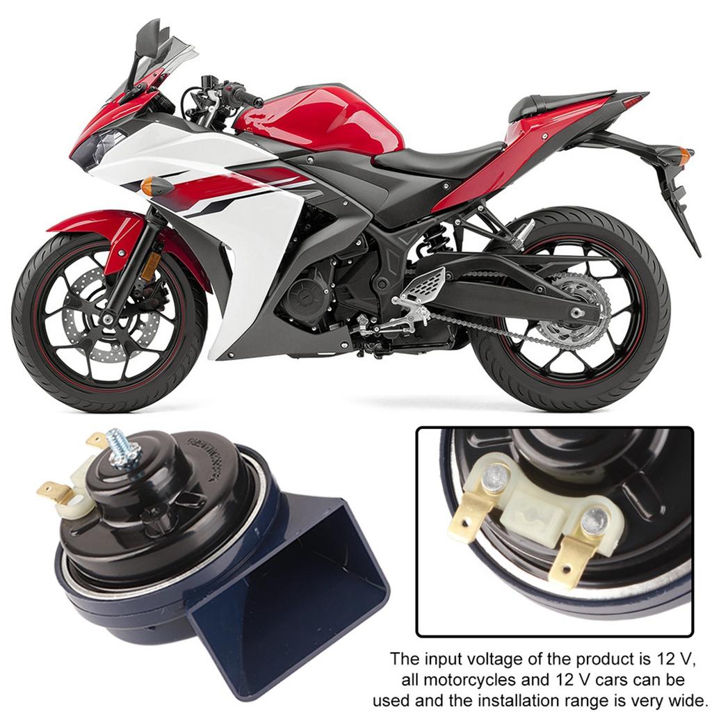 2pcs DC 12V 105dB Two Tone Motorcycle Car Snail Speaker Horn Waterproof Dustproof