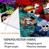 One Piece Straw Hat Pirates Wall Tapestry Aesthetic Wall Hanging Printed Fabric Blanket Decorative Tapestries For Bedroom Living Room Home Decor
