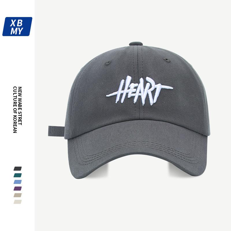 Baseball Cap Heart Letter Hat Female Face Small Design Sense Spring and Summer Shade Cap Female