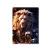 Tierkostüm Gentleman Trinkender Gorilla Löwe Hase Bier Bilder Lustige Bar Wandkunst Leinwandbild Heimdekoration