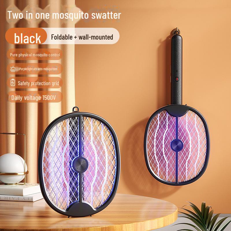 

Умная складная электрическая мухобойка с вертикальным вращением и фотокаталитической лампой-ловушкой для комаров