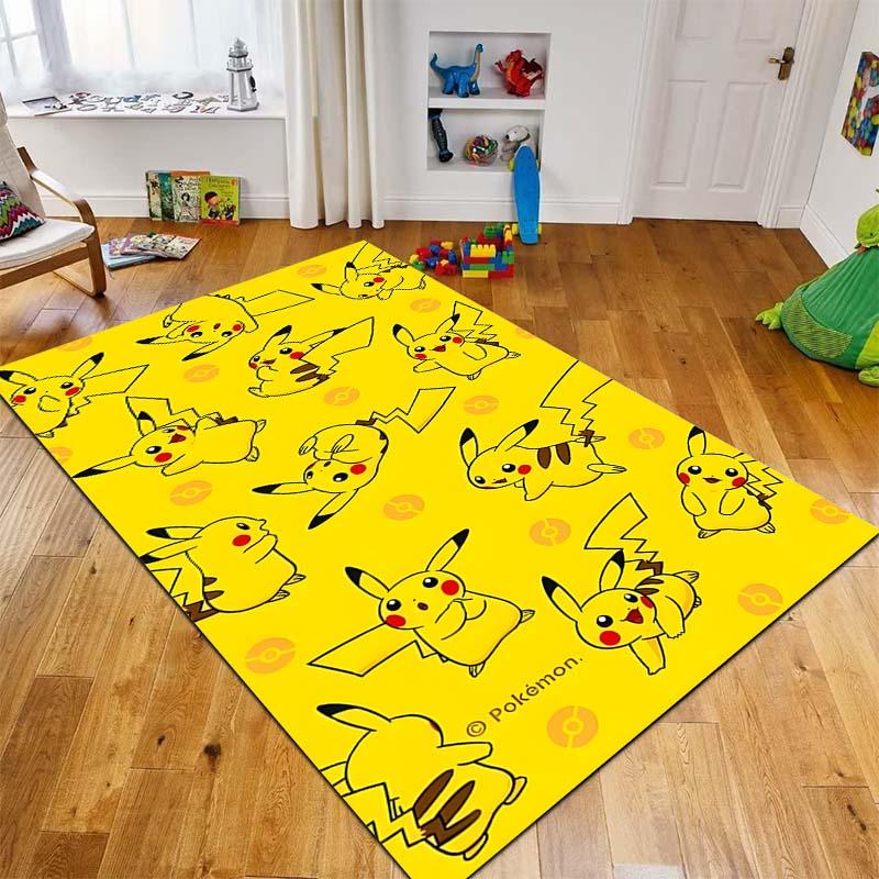 1PC Japan Pokémon Pikachu Printing Carpet for Living Room Bedroom Kid's Room Home Decor Sofa Play Mat Area Rug Non-slip Mat