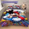 3pcs bedding set Mario Adventure Includes 1 Comforter + 2 Pillowcases, Without Pillow Inserts, Soft Comfortable,a0909172