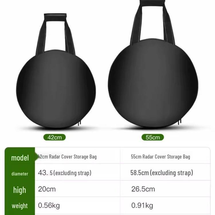 Thickened Waterproof 42/55CM Radar Cover Bag Anti-collision Portable Storage Handbag