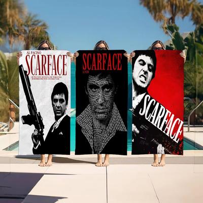 1pc SScarface Tony Montana Movie Beach Towel Microfiber Quick Dry Sand Free Oversized Gym Sports Towel For Swimming Pool Outdoor