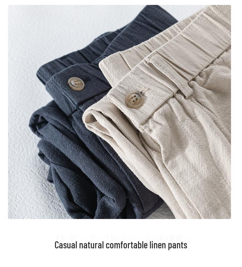 Men's Spring and Summer Versatile Casual Linen Pants - Breathable, Loose-Fit Trousers