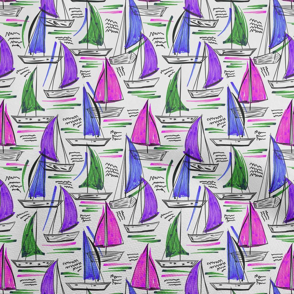 oneOone Cotton Flex Dark Peach Fabric Beach Boat Sewing Fabric By The Yard Printed Diy Clothing Sewing Supplies 40 Inch