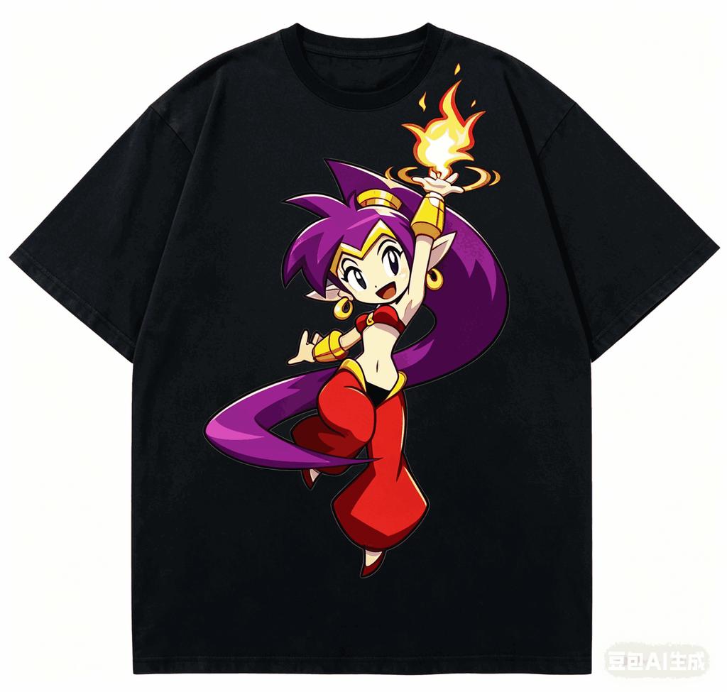 Shantae HalfGenie Hero Cotton TShirt 2026 NewModel Shirt Personality Clothes Year Round Clothing Short Streetwear Trendy Soft