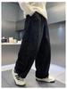 Boys' Fleece-Lined Corduroy Pants - Autumn & Winter Style, Thickened One-Piece Fleece, Handsome Casual Pants for Older Boys