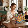  Fall Leaves Print Large Tote Bag Casual Handbag for Daily Use