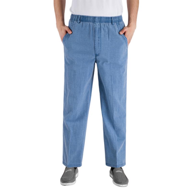 Men's High-Waist Loose Cotton Linen Straight Pants