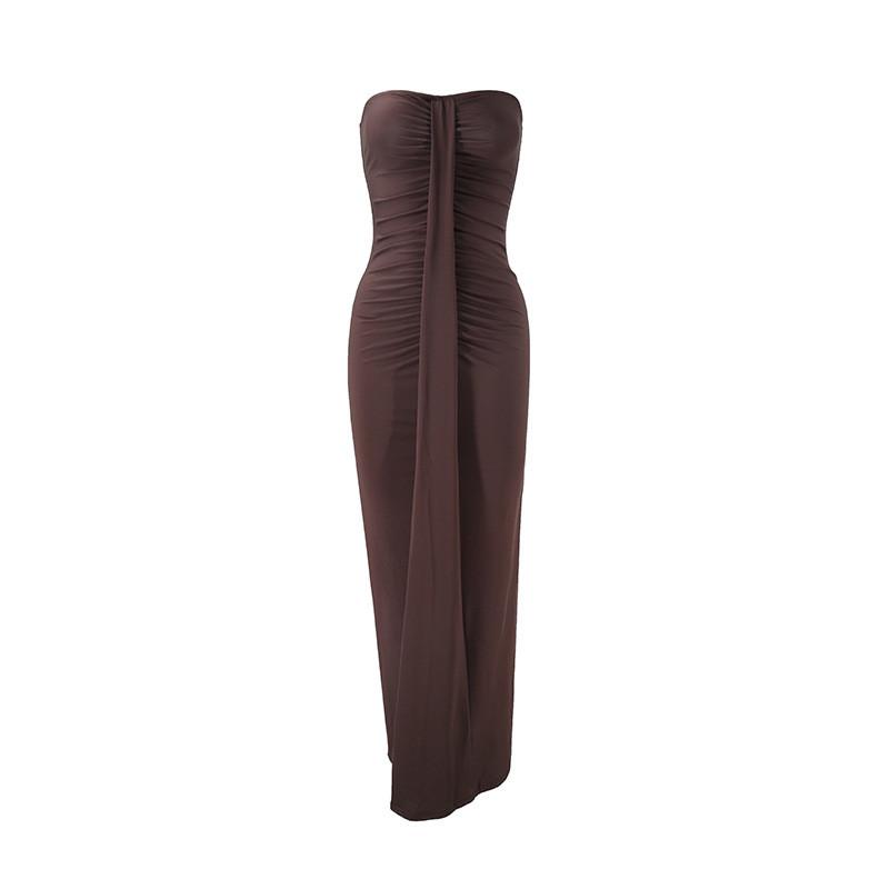 Sexy Slim Fit Bandage Dress With Pleated Design For Summer Casual Womens Fashion