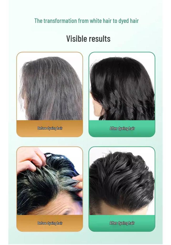 Zhang Hua Si Jing Plant-Based Black Hair Dye Cream To Cover Gray Hair