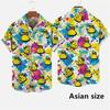 Hawaiian Men Shirts 3D Print Cartoon Cute Duck Printing Short Sleeve Shirt Hip Hop Summer Button Shirts For Men