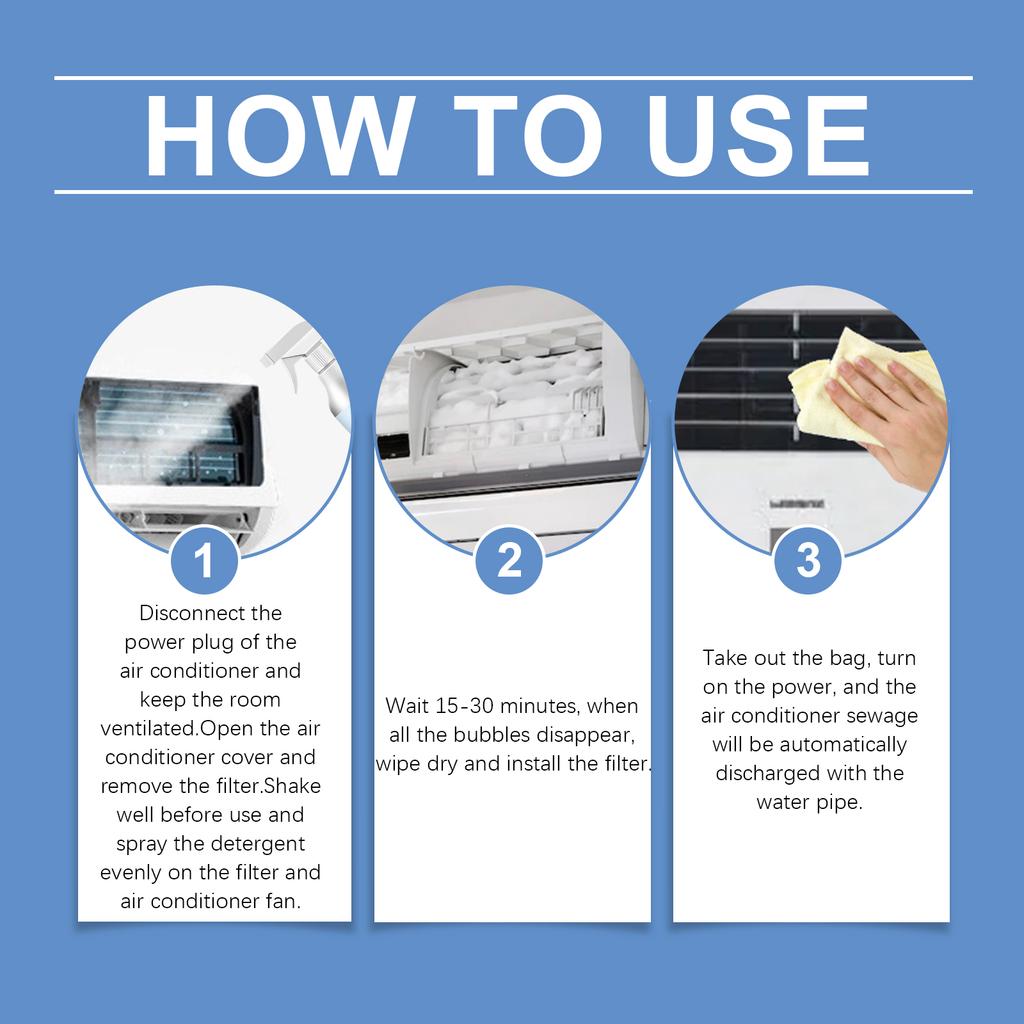 Conditioning Detergent Household Air-Conditioner Hanging Machine Disassembly-Free Wash-Free Deodorant Descaling Foam Air Conditioning Cleaning