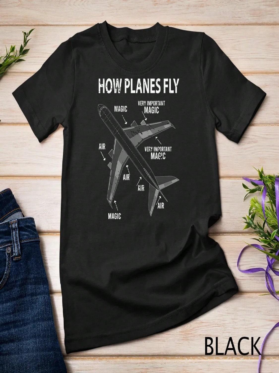 Funny Aviation Airplane Pilot T Shirt S